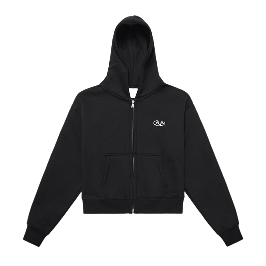 CROPPED ZIP UP HOODIE